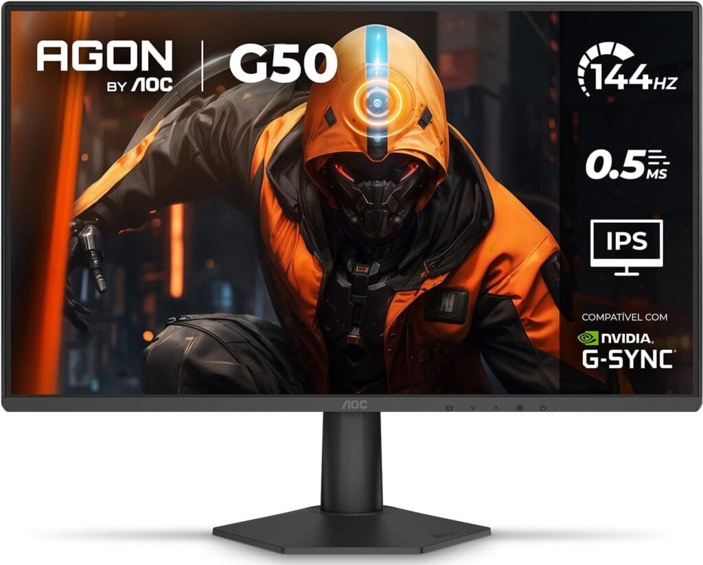 Monitor gamer AOC 24 polegadas modelo 24G50F com tecnologia G-SYNC