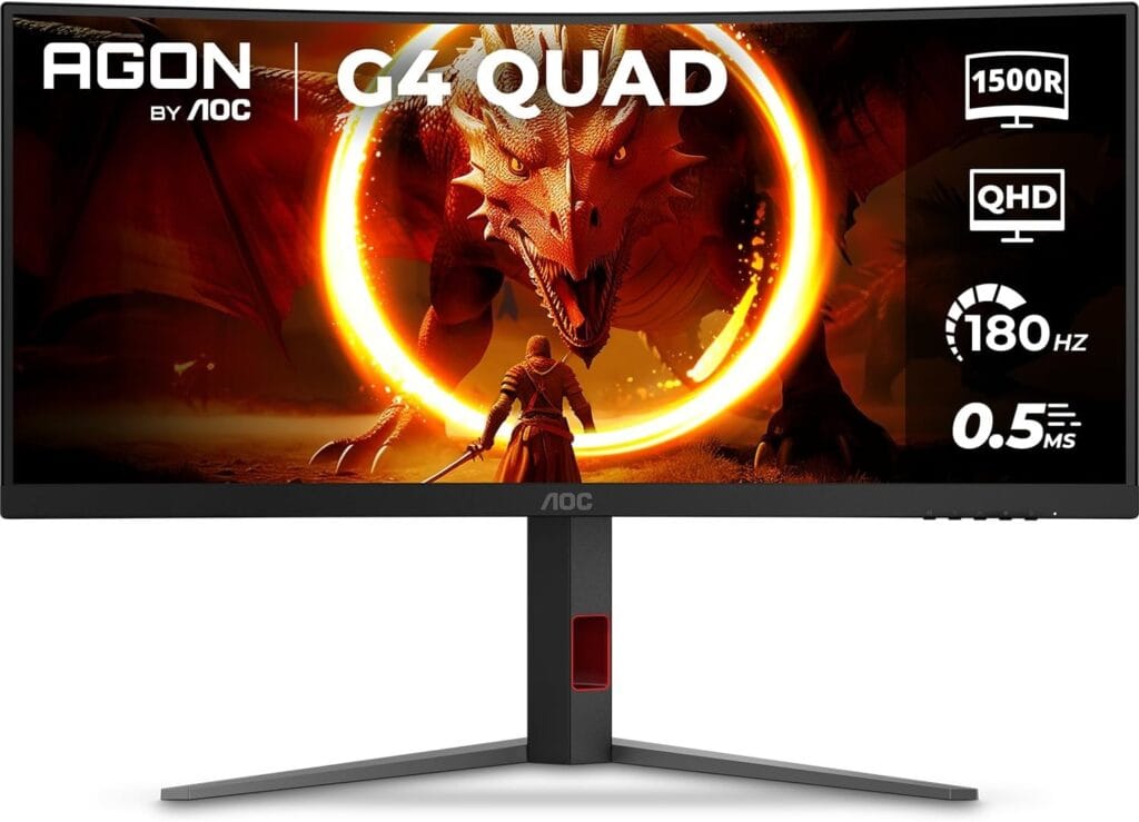 Monitor gamer AOC Ultrawide U34G4C de 34 polegadas com tela ampla para jogos