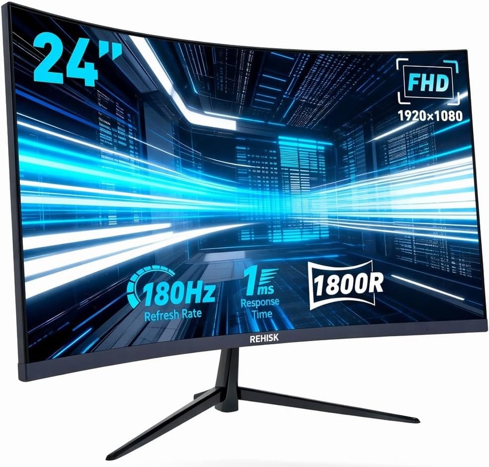 Monitor gamer curvo Full HD de 27 polegadas para maior imersão