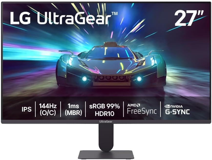 Monitor gamer LG UltraGear 27 polegadas modelo 27G411A-B com tecnologia FreeSync