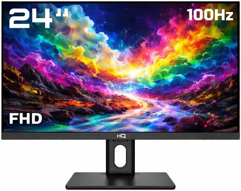 Monitor HQ Full HD de 24 polegadas para estudos trabalho e uso doméstico