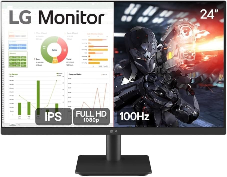 Monitor LG 24MS500 de 24 polegadas com taxa de atualização de 100Hz