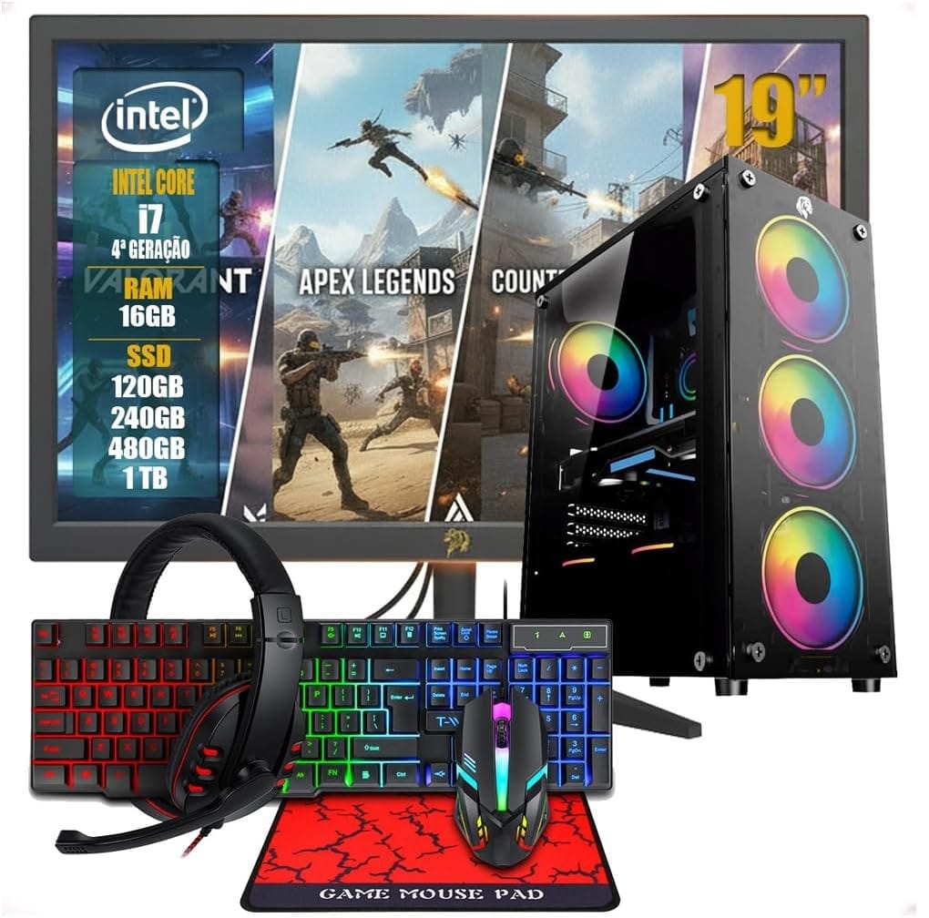 PC Gamer Completo Intel Core i7 3ª Geração com windows 11